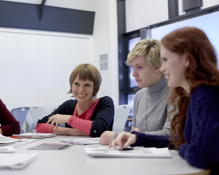 Students sitting at table