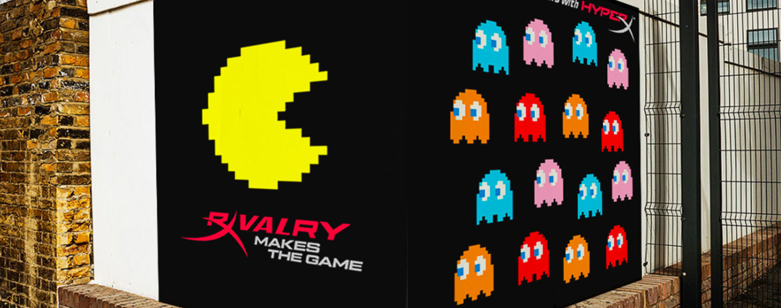 Creative Advertising student work - Pacman visual on a wall