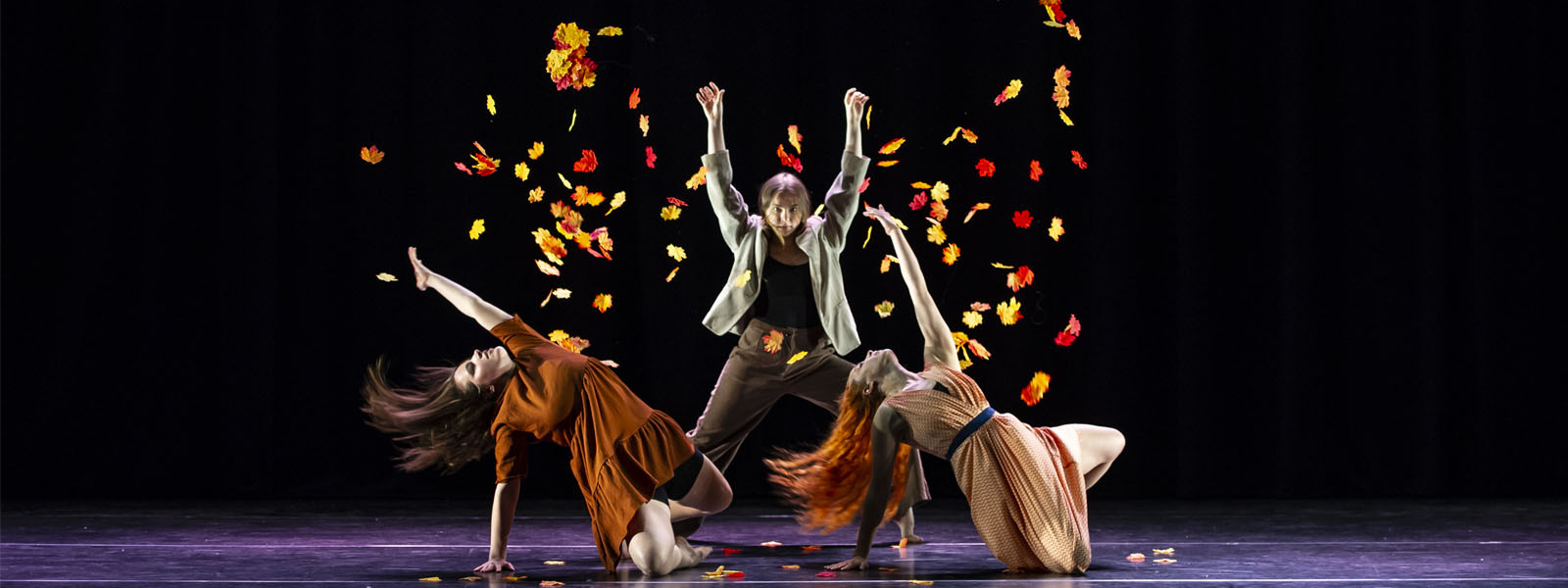 A group of dance students on stage