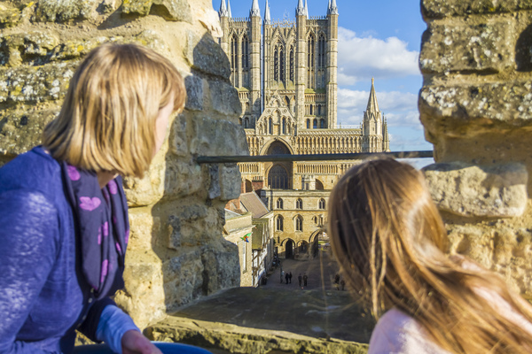 The view of Lincoln Cathedral from Lincoln Castle walls