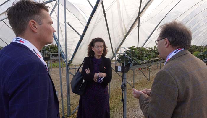 Jo Churchill MP visiting the Lincoln Institute for Agri-food Technology