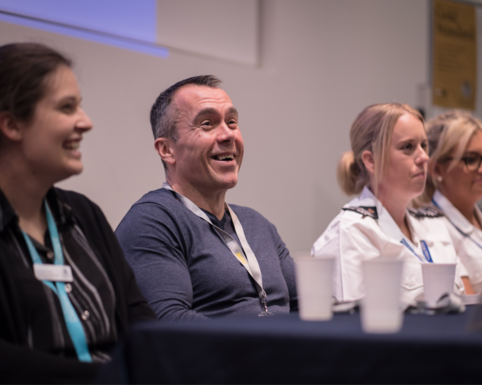 Panel of speakers at an event