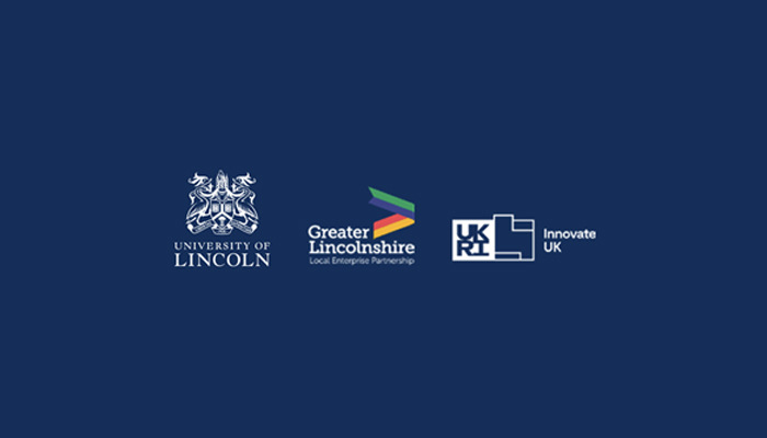 University of Lincoln logo, GLEP logo, and Innovate UK logo