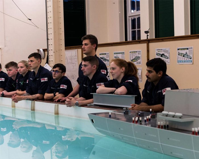 Training at Britannia Royal Naval College, Dartmouth