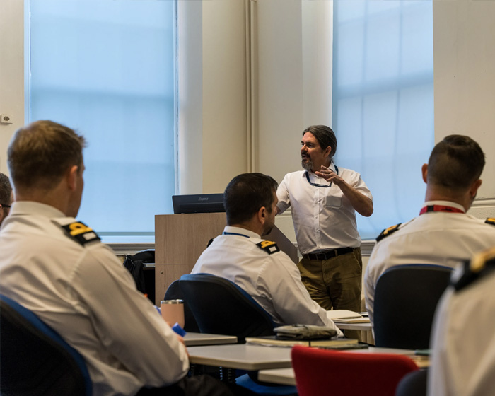 Training at Britannia Royal Naval College, Dartmouth