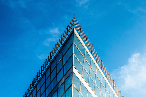 A building pointing into the sky