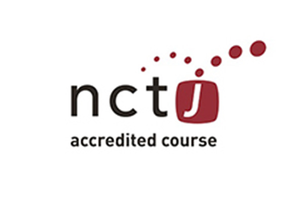 Letters N C T J with accredited course written underneath