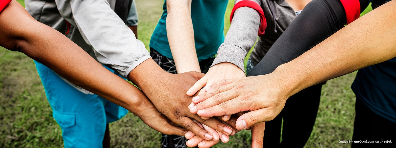 group holding hands