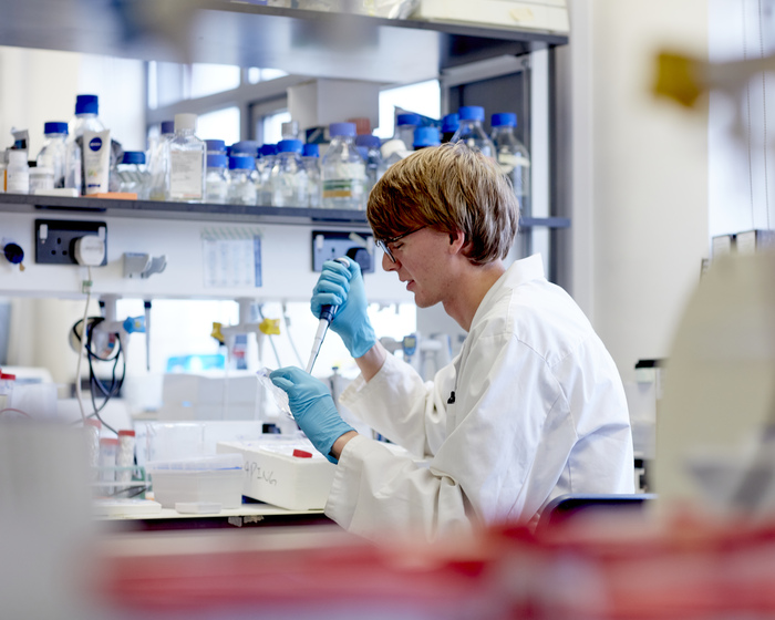 A student in a lab