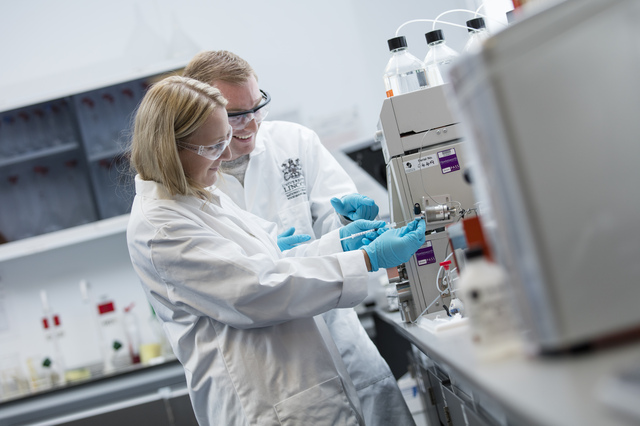 Students taking part in a practical session at the National Centre for Food Manufacturing