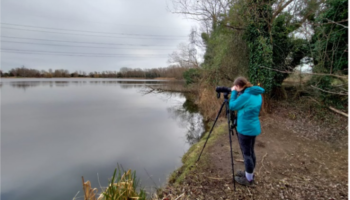 Image of a student on water company placement