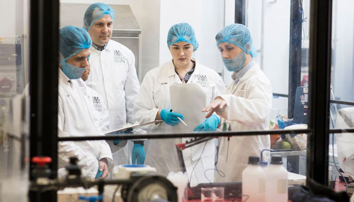 Students in a factory