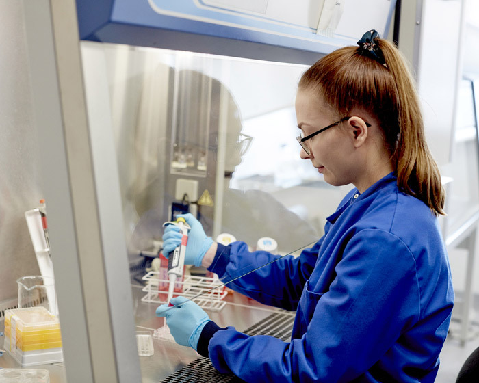 Biomedical Science student in the Joseph Banks Laboratories