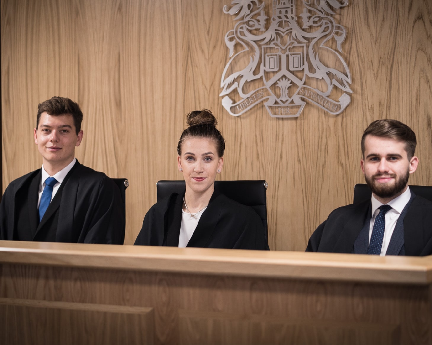 Law students in the Moot Court