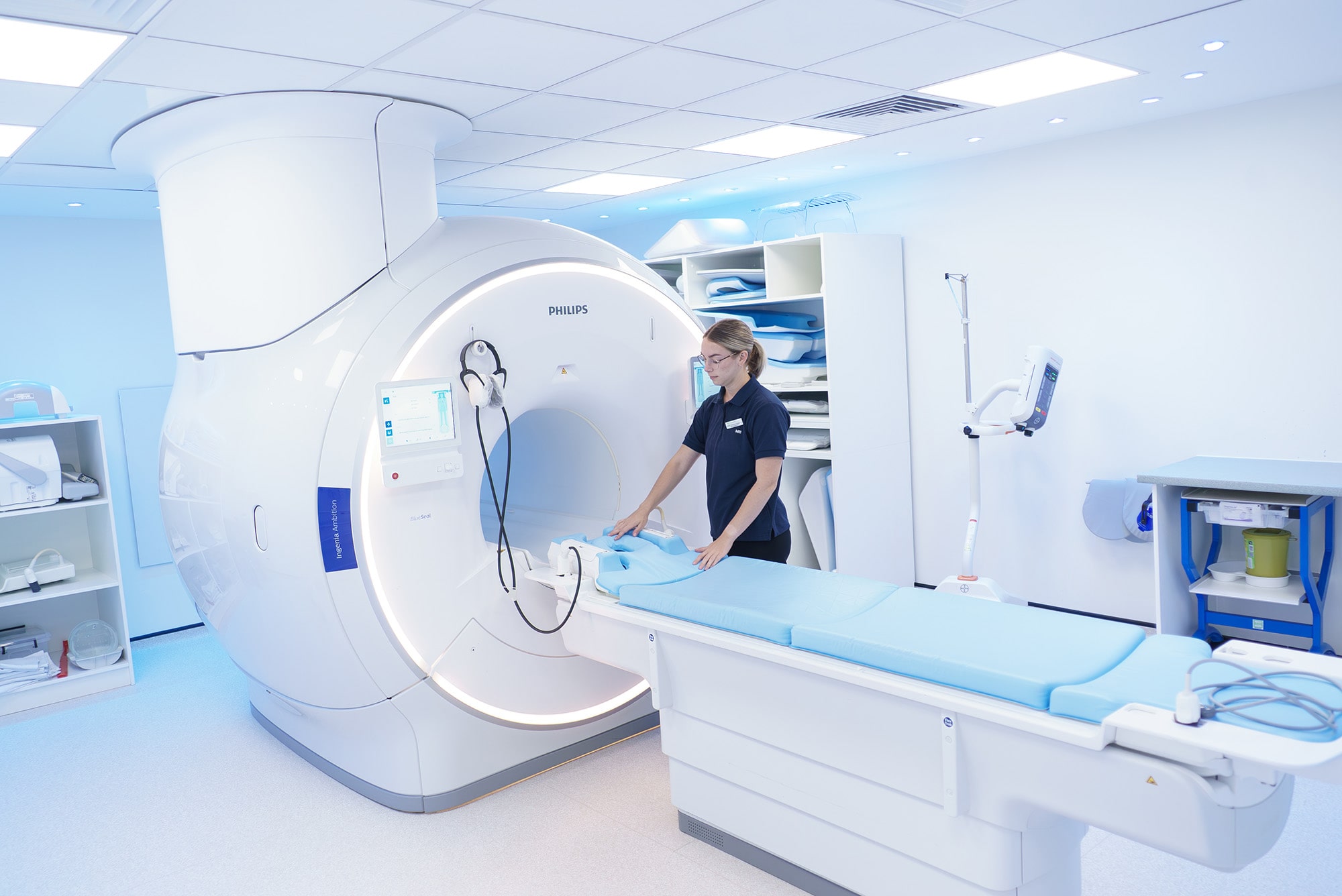 Radiographer in an MRI suite