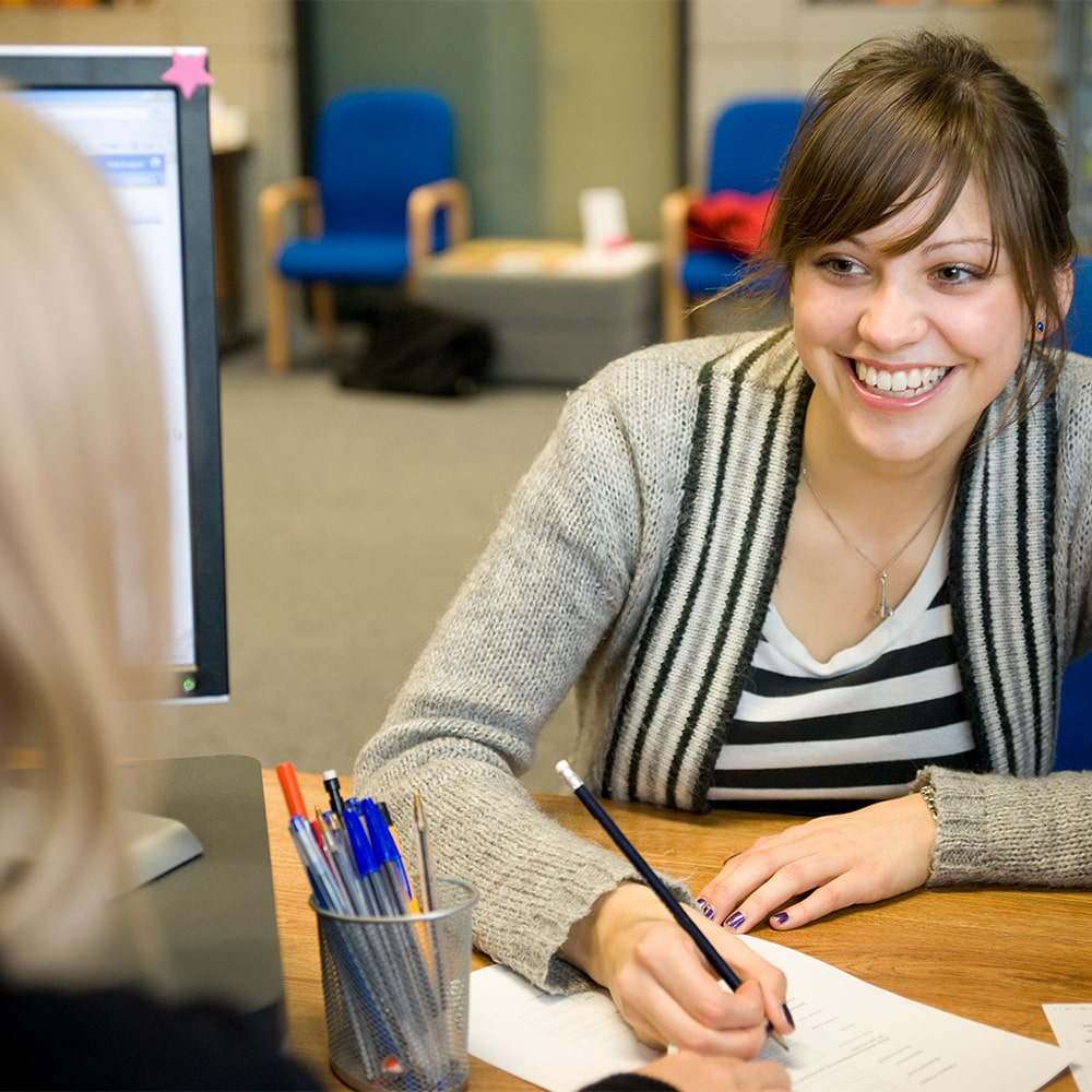 Smiling student