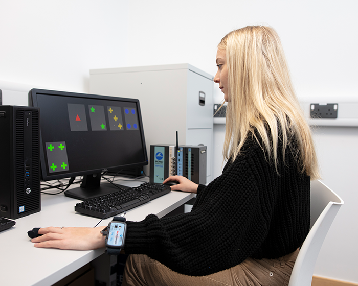 Student in a lab