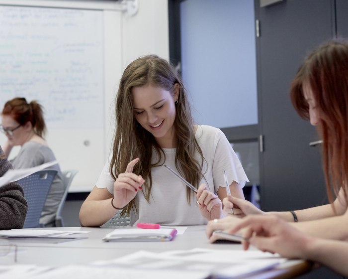 Psychology students taking part in a seminar