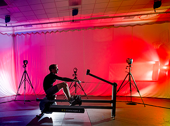 Student in the University of Lincoln's Human Performance Centre.