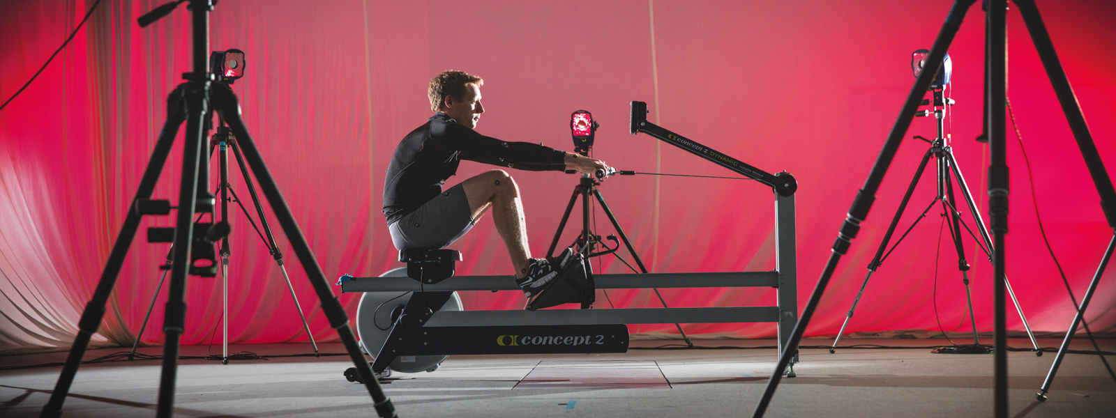 Rower in motion capture hub