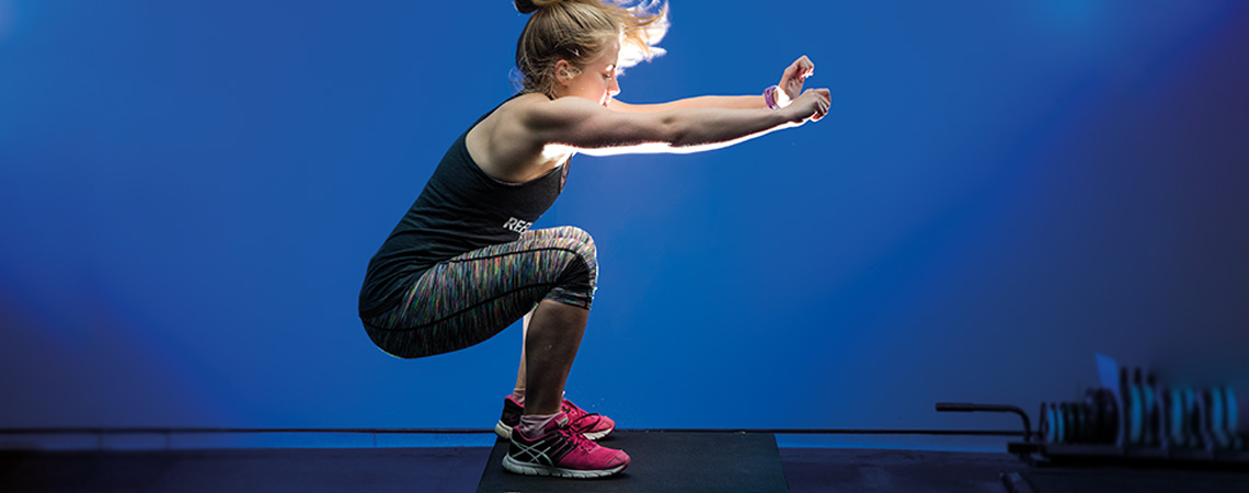 Student using the Human Performance Centre