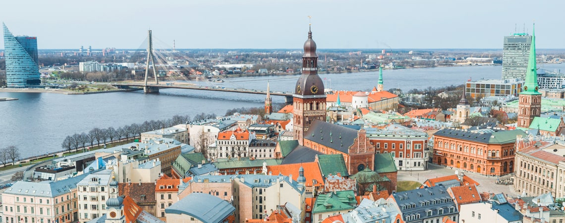 A cityscape of Riga, Latvia