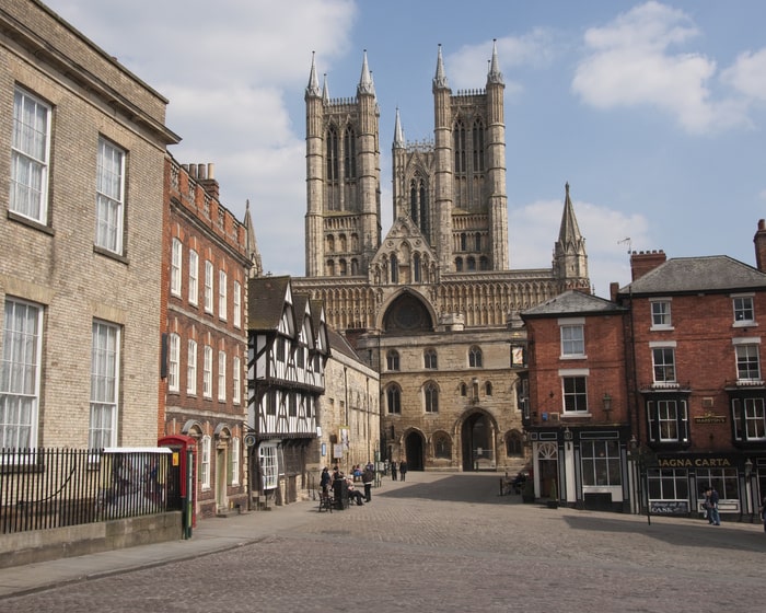 A view of Lincoln Cathedral from Castle Square