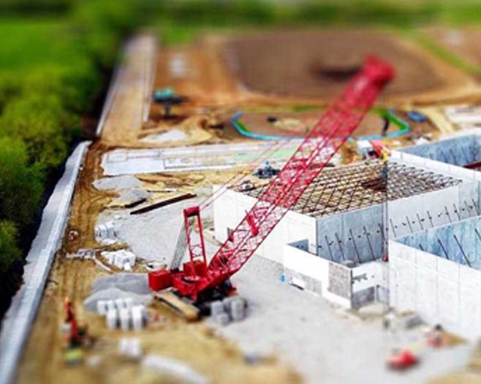 Stock image of a construction site with machinery