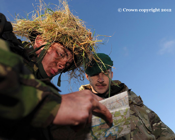 Military personnel taking part in a training exercise