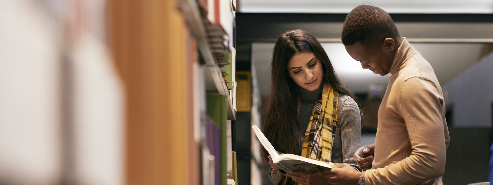 Students in the University of Lincoln library