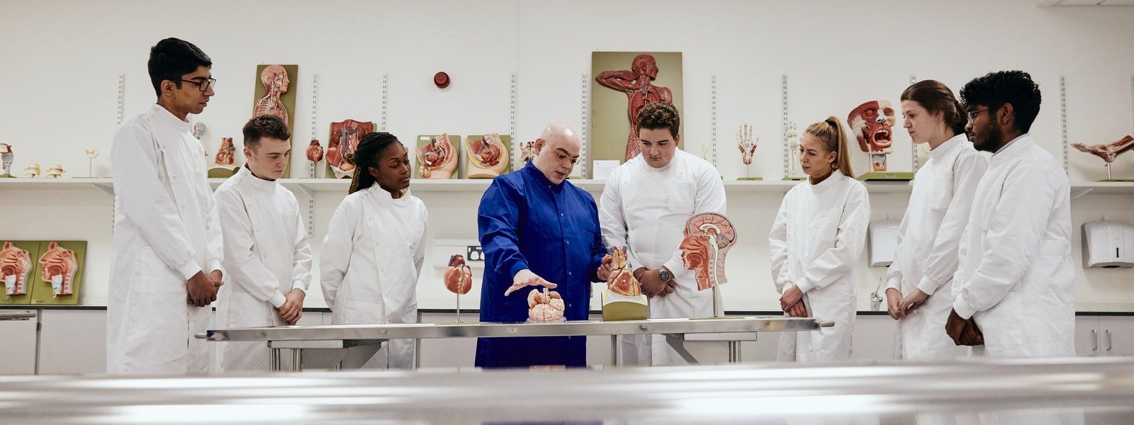 Lincoln Medical School students in the Sarah Swift Building.