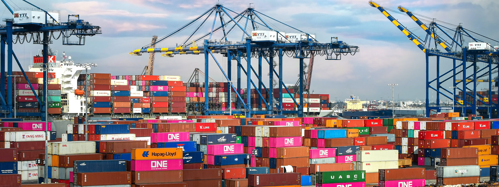 Shipping containers on the dockside