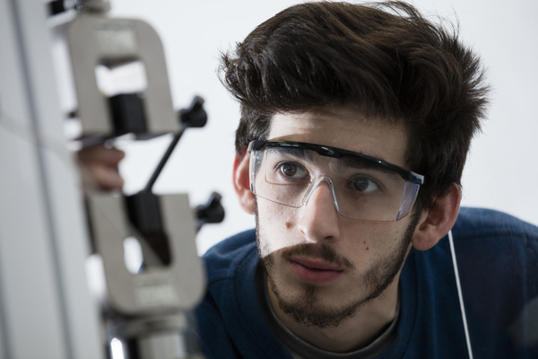 A student undertaking practical work