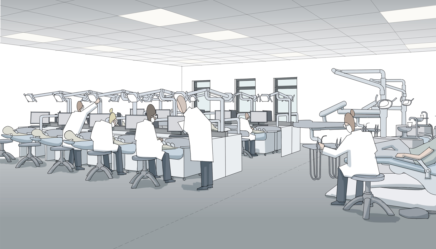 Dentistry facilities computer generated image