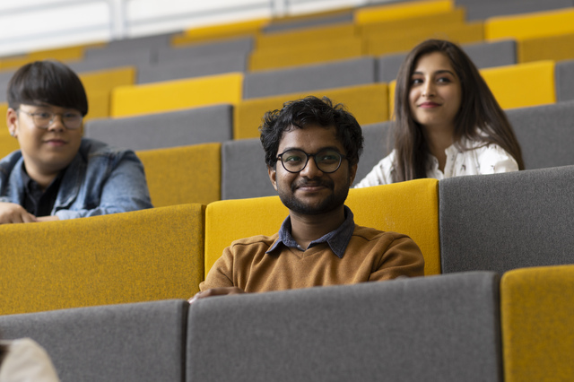 Students in a lecture in the Isaac Newton Building