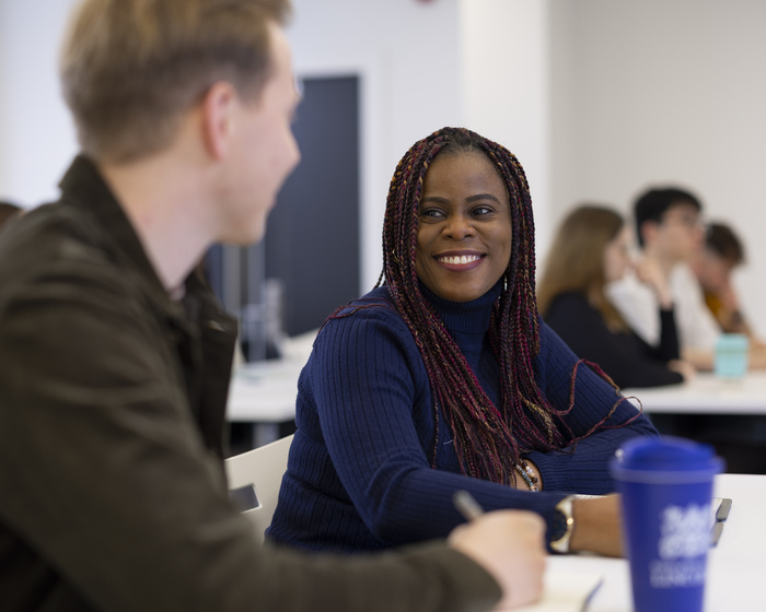 Students in a seminar discussion