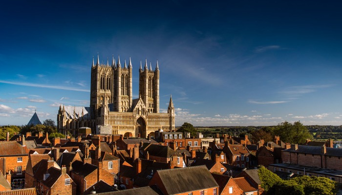 Lincoln Cathedral and city rooftops