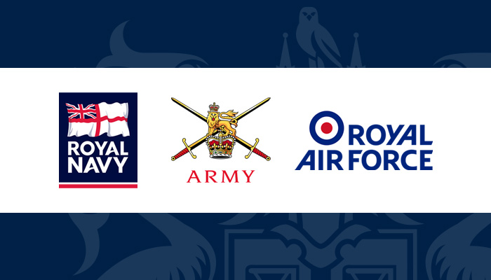 Royal Navy, Army, and Air Force Logos