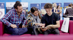 Parents with their child at a Lincoln Open Day