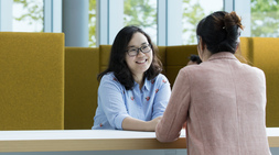 Students sitting at a table