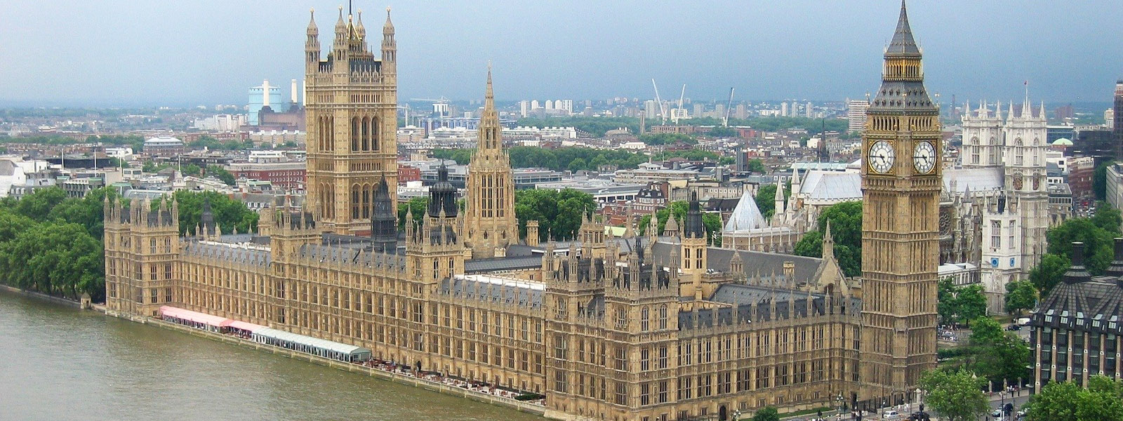 Aerial image of UK parliament