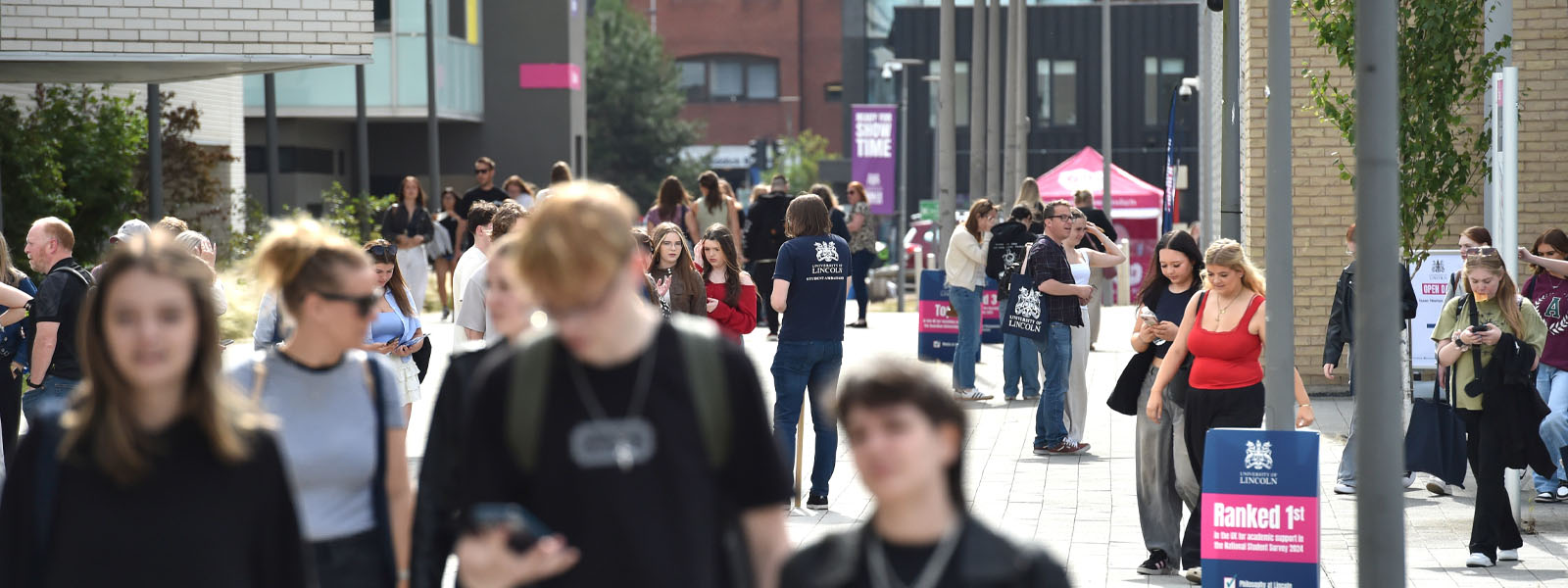 Crowds at a university open day